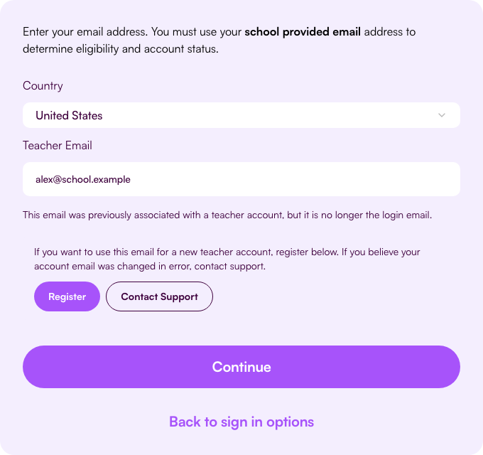 Your login email changed