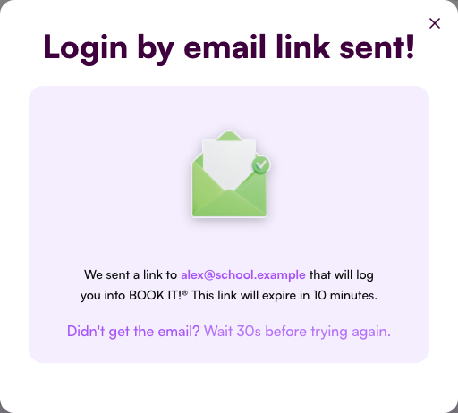 Sign-in link requested: check your email